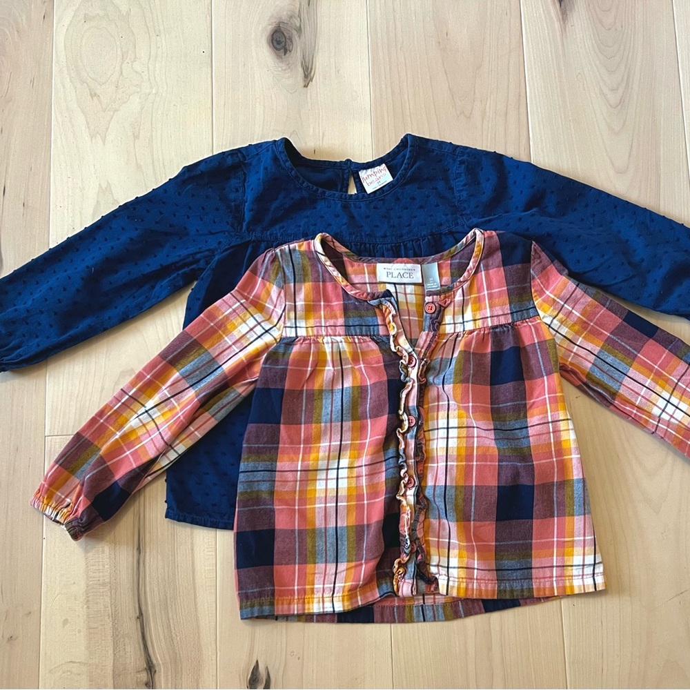 Set of Two - Girl’s Dressy Blouse Tops